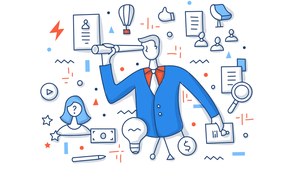 Ilustración de búsqueda laboral